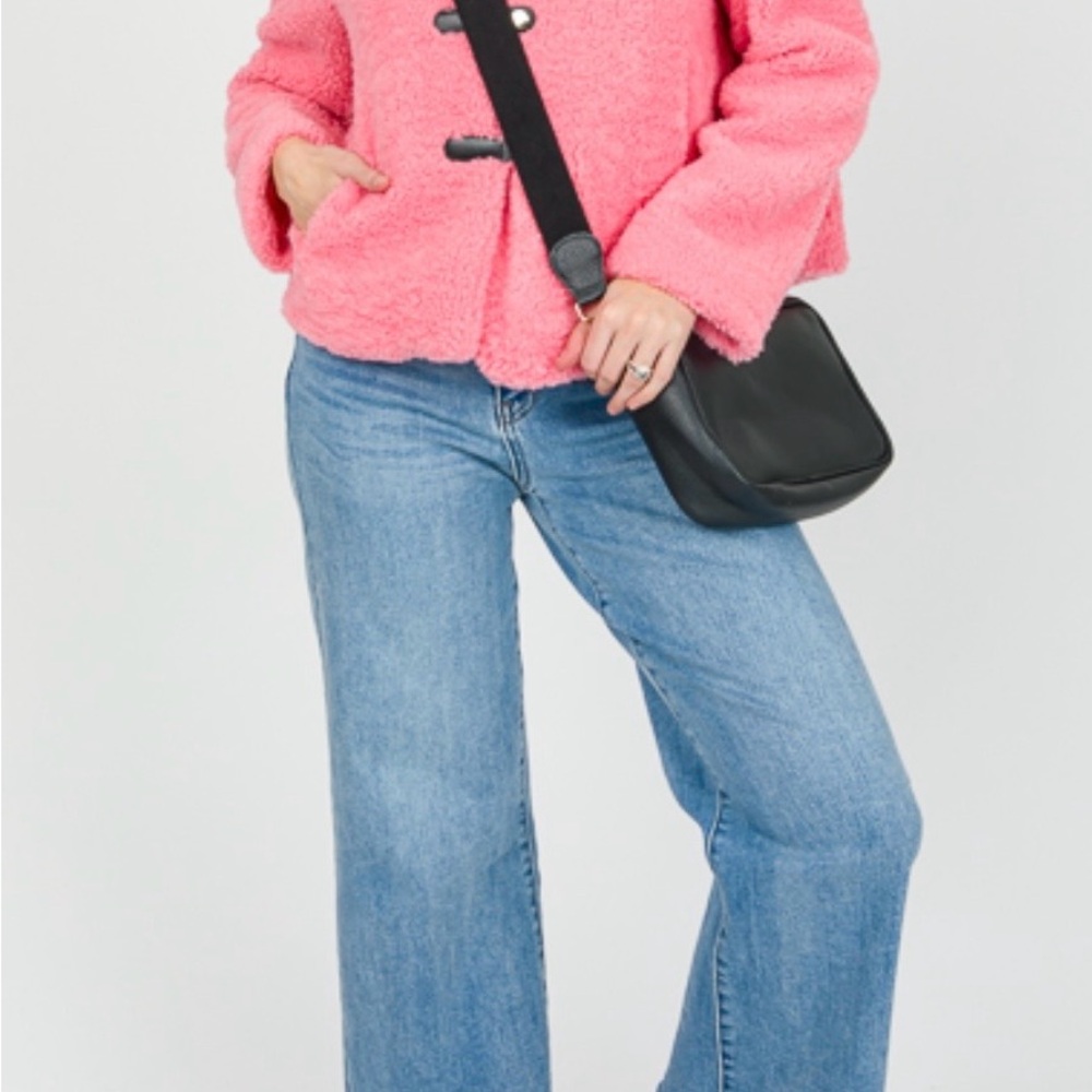 Pink teddy coat faux fur jacket - Picture 2 of 12